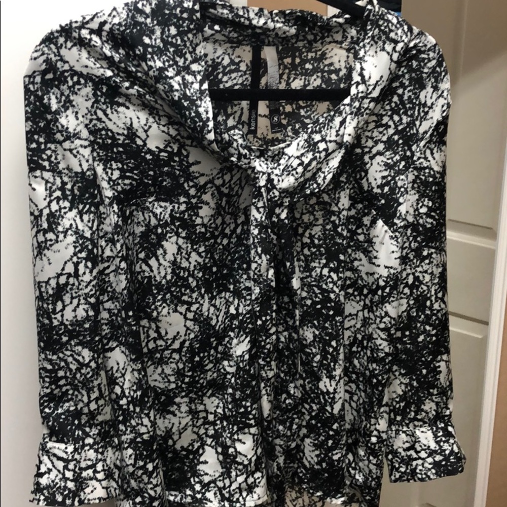 Black and white tie top